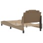 vidaXL Bettgestell mit Kopfteil Cappuccino-Braun 80x200 cm Kunstleder vidaXL Bettgestell mit Kopfteil Cappuccino-Braun 80x200 cm Kunstleder