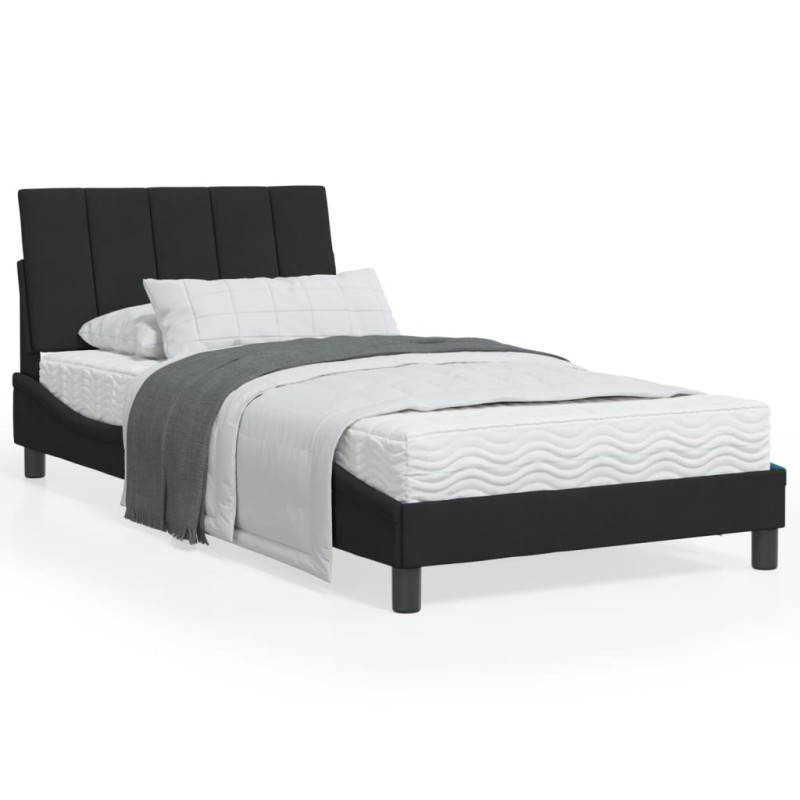 vidaXL Bettgestell mit Kopfteil Schwarz 100x200 cm Samt vidaXL Bettgestell mit Kopfteil Schwarz 100x200 cm Samt