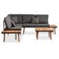 vidaXL 4-tlg. Garten-Lounge-Set mit Auflagen Massivholz Akazie vidaXL 4-tlg. Garten-Lounge-Set mit Auflagen Massivholz Akazie