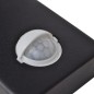 LED-Wandleuchte Edelstahl Zylinderform Schwarz mit Sensor LED-Wandleuchte Edelstahl Zylinderform Schwarz mit Sensor