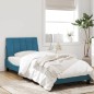 vidaXL Bettgestell mit Kopfteil Blau 90x190 cm Samt vidaXL Bettgestell mit Kopfteil Blau 90x190 cm Samt