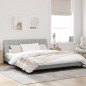 vidaXL Bettgestell mit Kopfteil Hellgrau 180x200 cm Samt vidaXL Bettgestell mit Kopfteil Hellgrau 180x200 cm Samt