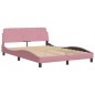 vidaXL Bettgestell mit Kopfteil Rosa 120x200 cm Samt vidaXL Bettgestell mit Kopfteil Rosa 120x200 cm Samt