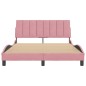 vidaXL Bettgestell mit Kopfteil Rosa 120x200 cm Samt vidaXL Bettgestell mit Kopfteil Rosa 120x200 cm Samt