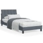 vidaXL Bettgestell mit Kopfteil Dunkelgrau 80x200 cm Samt vidaXL Bettgestell mit Kopfteil Dunkelgrau 80x200 cm Samt