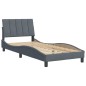 vidaXL Bettgestell mit Kopfteil Dunkelgrau 80x200 cm Samt vidaXL Bettgestell mit Kopfteil Dunkelgrau 80x200 cm Samt