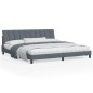 vidaXL Bettgestell mit Kopfteil Dunkelgrau 200x200 cm Samt vidaXL Bettgestell mit Kopfteil Dunkelgrau 200x200 cm Samt