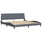 vidaXL Bettgestell mit Kopfteil Dunkelgrau 200x200 cm Samt vidaXL Bettgestell mit Kopfteil Dunkelgrau 200x200 cm Samt