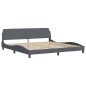 vidaXL Bettgestell mit Kopfteil Dunkelgrau 200x200 cm Samt vidaXL Bettgestell mit Kopfteil Dunkelgrau 200x200 cm Samt