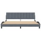 vidaXL Bettgestell mit Kopfteil Dunkelgrau 200x200 cm Samt vidaXL Bettgestell mit Kopfteil Dunkelgrau 200x200 cm Samt