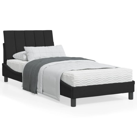 vidaXL Bettgestell mit Kopfteil Schwarz 90x190 cm Samt