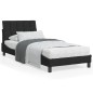 vidaXL Bettgestell mit Kopfteil Schwarz 90x190 cm Samt vidaXL Bettgestell mit Kopfteil Schwarz 90x190 cm Samt