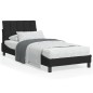 vidaXL Bettgestell mit LED Schwarz 90x190 cm Samt vidaXL Bettgestell mit LED Schwarz 90x190 cm Samt