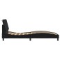 vidaXL Bettgestell mit LED Schwarz 90x190 cm Samt vidaXL Bettgestell mit LED Schwarz 90x190 cm Samt