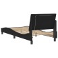 vidaXL Bettgestell mit LED Schwarz 90x190 cm Samt vidaXL Bettgestell mit LED Schwarz 90x190 cm Samt
