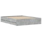 vidaXL Bettgestell mit Schubladen Betongrau 150x200 cm Holzwerkstoff vidaXL Bettgestell mit Schubladen Betongrau 150x200 cm Holzwerkstoff