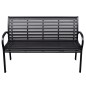 vidaXL Gartenbank Schwarz 116 cm Stahl und WPC vidaXL Gartenbank Schwarz 116 cm Stahl und WPC
