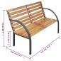 vidaXL Gartenbank 112 cm Massivholz Tanne vidaXL Gartenbank 112 cm Massivholz Tanne
