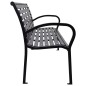 vidaXL Gartenbank Schwarz 116 cm Stahl und WPC vidaXL Gartenbank Schwarz 116 cm Stahl und WPC