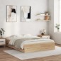 vidaXL Bettgestell mit Schubladen Sonoma-Eiche 150x200cm Holzwerkstoff vidaXL Bettgestell mit Schubladen Sonoma-Eiche 150x200cm Holzwerkstoff