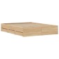 vidaXL Bettgestell mit Schubladen Sonoma-Eiche 150x200cm Holzwerkstoff vidaXL Bettgestell mit Schubladen Sonoma-Eiche 150x200cm Holzwerkstoff