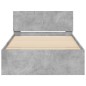vidaXL Bettgestell mit Kopfteil und LED-Leuchten Betongrau 100x200 cm vidaXL Bettgestell mit Kopfteil und LED-Leuchten Betongrau 100x200 cm