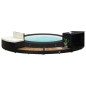 vidaXL Whirlpool-Einfassung Schwarz Poly Rattan und Massivholz Akazie vidaXL Whirlpool-Einfassung Schwarz Poly Rattan und Massivholz Akazie