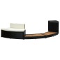 vidaXL Whirlpool-Einfassung Schwarz Poly Rattan und Massivholz Akazie vidaXL Whirlpool-Einfassung Schwarz Poly Rattan und Massivholz Akazie