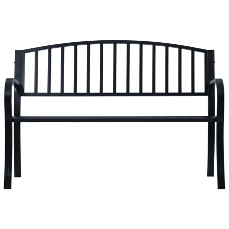 vidaXL Gartenbank Schwarz 120 cm Stahl