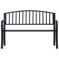 vidaXL Gartenbank Schwarz 120 cm Stahl vidaXL Gartenbank Schwarz 120 cm Stahl