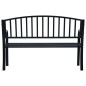 vidaXL Gartenbank Schwarz 120 cm Stahl vidaXL Gartenbank Schwarz 120 cm Stahl