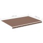 vidaXL Markisenbespannung Braun 4,5x3 m vidaXL Markisenbespannung Braun 4,5x3 m