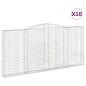 vidaXL Gabionen mit Hochbogen 10Stk. 400x30x180/200cm Verzinktes Eisen vidaXL Gabionen mit Hochbogen 10Stk. 400x30x180/200cm Verzinktes Eisen