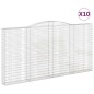 vidaXL Gabionen mit Hochbogen 10Stk. 400x30x200/220cm Verzinktes Eisen vidaXL Gabionen mit Hochbogen 10Stk. 400x30x200/220cm Verzinktes Eisen