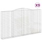 vidaXL Gabionen mit Hochbogen 9 Stk. 400x30x220/240cm Verzinktes Eisen vidaXL Gabionen mit Hochbogen 9 Stk. 400x30x220/240cm Verzinktes Eisen