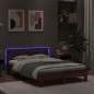 vidaXL Bettgestell mit Kopfteil LED-Beleuchtung Braun Eichen-Optik vidaXL Bettgestell mit Kopfteil LED-Beleuchtung Braun Eichen-Optik