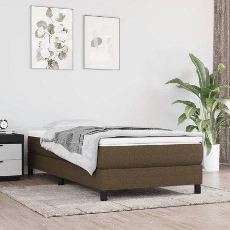 vidaXL Taschenfederkernmatratze Dunkelbraun 120x190x20 cm Stoff