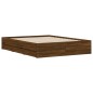 vidaXL Bettgestell mit Schubladen Braun Eichen-Optik 150x200 cm vidaXL Bettgestell mit Schubladen Braun Eichen-Optik 150x200 cm