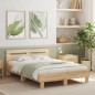 vidaXL Bettgestell mit Kopfteil LED-Beleuchtung Sonoma-Eiche 120x190cm vidaXL Bettgestell mit Kopfteil LED-Beleuchtung Sonoma-Eiche 120x190cm