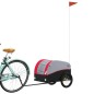 vidaXL Fahrradanhänger Schwarz und Rot 30 kg Eisen vidaXL Fahrradanhänger Schwarz und Rot 30 kg Eisen