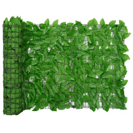 vidaXL Balkon-Sichtschutz mit Grünen Blättern 200x75 cm