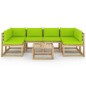 7-tlg. Garten-Lounge-Set mit Kissen Imprägniertes Kiefernholz 7-tlg. Garten-Lounge-Set mit Kissen Imprägniertes Kiefernholz
