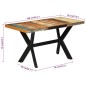 vidaXL Esstisch 140x70x75 cm Altholz Massiv vidaXL Esstisch 140x70x75 cm Altholz Massiv