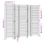 vidaXL 5-tlg. Raumteiler Weiß Massivholz Paulownia vidaXL 5-tlg. Raumteiler Weiß Massivholz Paulownia
