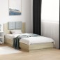 vidaXL Bettgestell mit Kopfteil und LED-Leuchten Sonoma-Eiche 75x190cm vidaXL Bettgestell mit Kopfteil und LED-Leuchten Sonoma-Eiche 75x190cm
