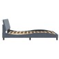 vidaXL Bettgestell mit Kopfteil Dunkelgrau 140x190 cm Samt vidaXL Bettgestell mit Kopfteil Dunkelgrau 140x190 cm Samt