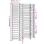 vidaXL 4-tlg. Raumteiler Weiß Massivholz Paulownia vidaXL 4-tlg. Raumteiler Weiß Massivholz Paulownia
