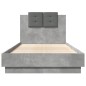 vidaXL Bettgestell mit Kopfteil Betongrau 90x190 cm Holzwerkstoff vidaXL Bettgestell mit Kopfteil Betongrau 90x190 cm Holzwerkstoff
