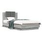 vidaXL Bettgestell mit Kopfteil Grau Sonoma 90x190 cm Holzwerkstoff vidaXL Bettgestell mit Kopfteil Grau Sonoma 90x190 cm Holzwerkstoff