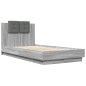 vidaXL Bettgestell mit Kopfteil Grau Sonoma 90x190 cm Holzwerkstoff vidaXL Bettgestell mit Kopfteil Grau Sonoma 90x190 cm Holzwerkstoff